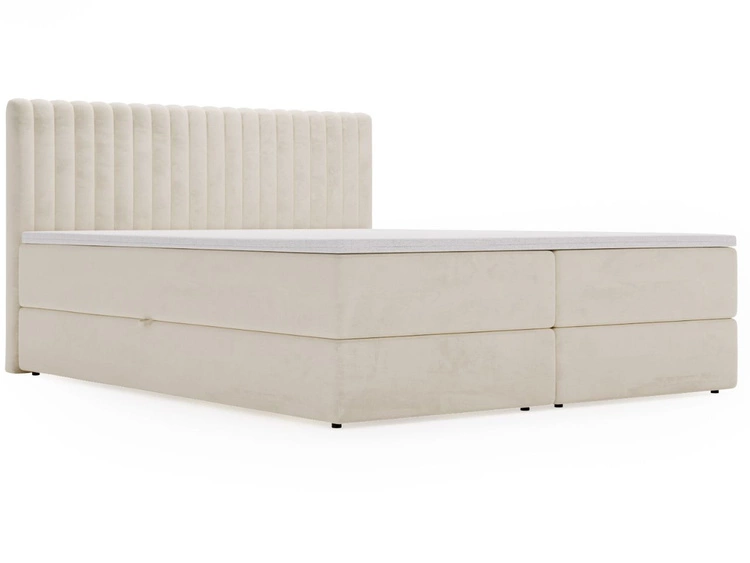 Boxspringbett mit Bettkasten 160x200 Marbella Beige