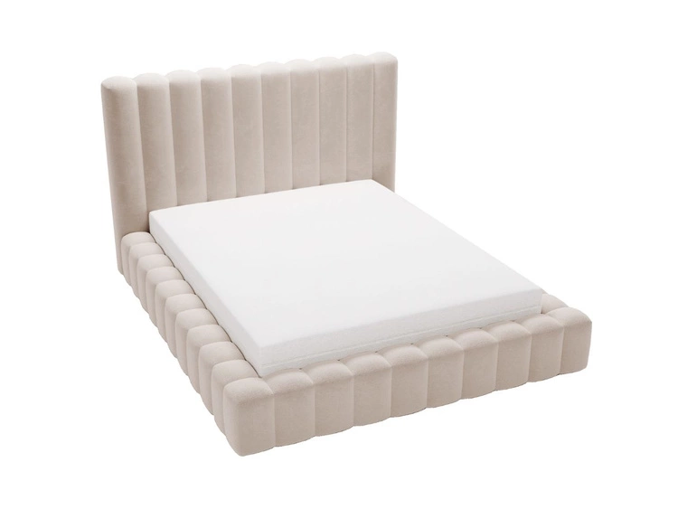 Polsterbett mit Bettkasten und Lattenrost 180x200 Rotto Beige