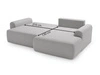 Ecksofa L-Form mit Schlaffunktion und Bettkasten Savana Rechts Bouclé-Stoff Braun