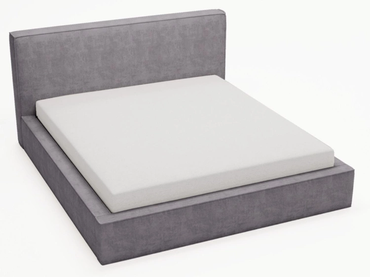 Polsterbett mit Bettkasten und Lattenrost 120x200 Monaco Grau