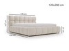 Polsterbett mit Bettkasten und Lattenrost 120x200 Modo Beige