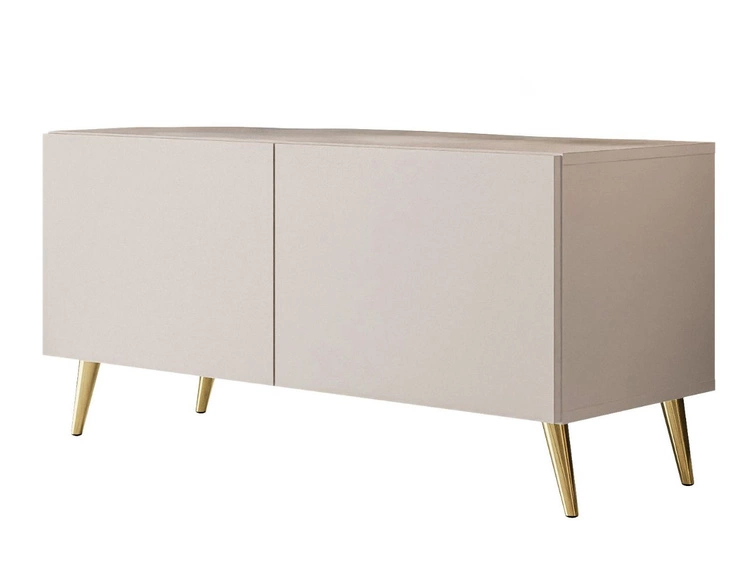 TV-Lowboard mit Türen auf Goldenen Metallbeinen 100 cm Nodoo Kaschmir