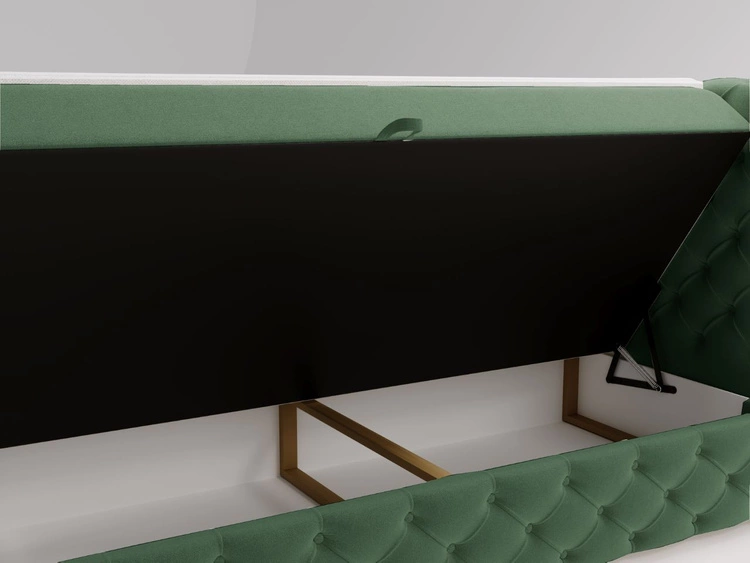 Boxspringbett mit Bettkasten 120x200 Canolo Grün