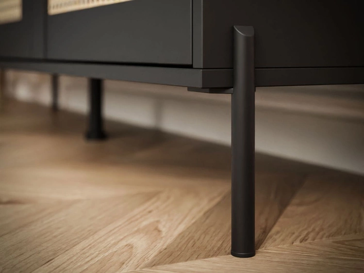 TV-Lowboard Boho mit zwei Türen auf Metallfüßen Bellance schwarz