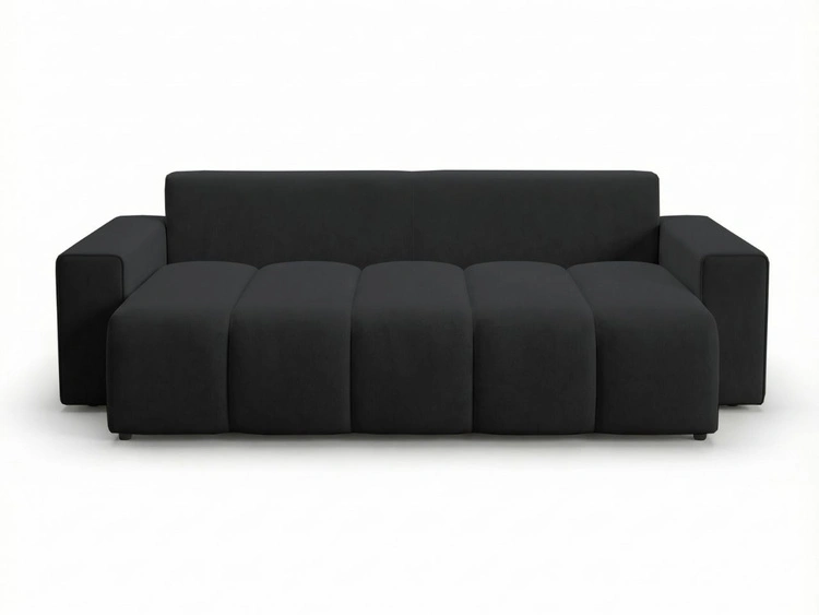 Schlafsofa mit Bettfunktion und Bettkasten Miro Schwarz