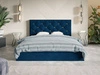 Polsterbett mit Bettkasten und Lattenrost 180x200 Salento Dunkelblau