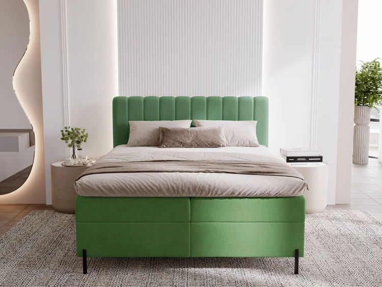 Boxspringbett mit Bettkasten 160x200 Primavera Grün