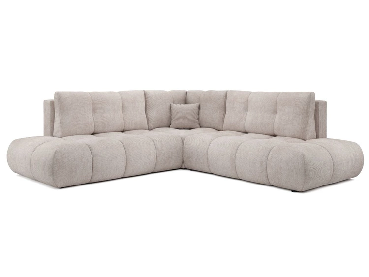 Ecksofa mit Schlaffunktion und Bettkasten Links Kair Beige