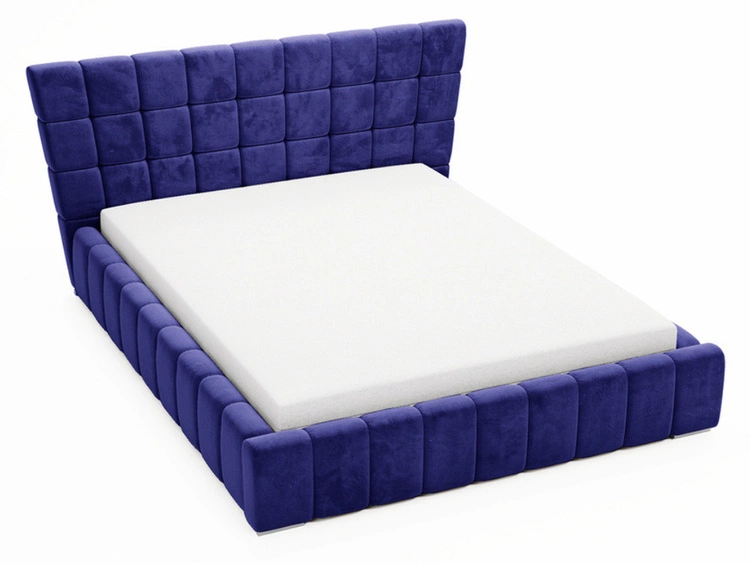 Polsterbett mit Bettkasten und Lattenrost 140x200 Paris Dunkelblau