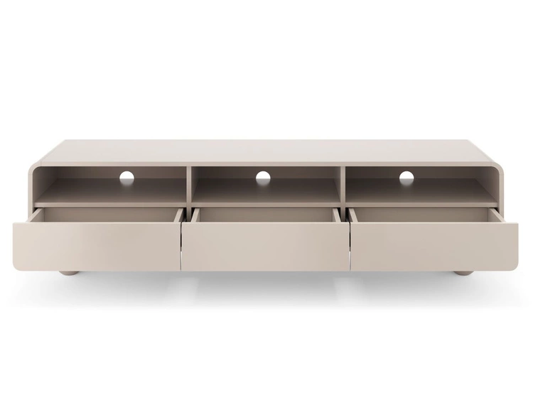 Fernsehschrank 180 mit Schubladen auf kugelförmigen Beinen Soffio Kaschmir