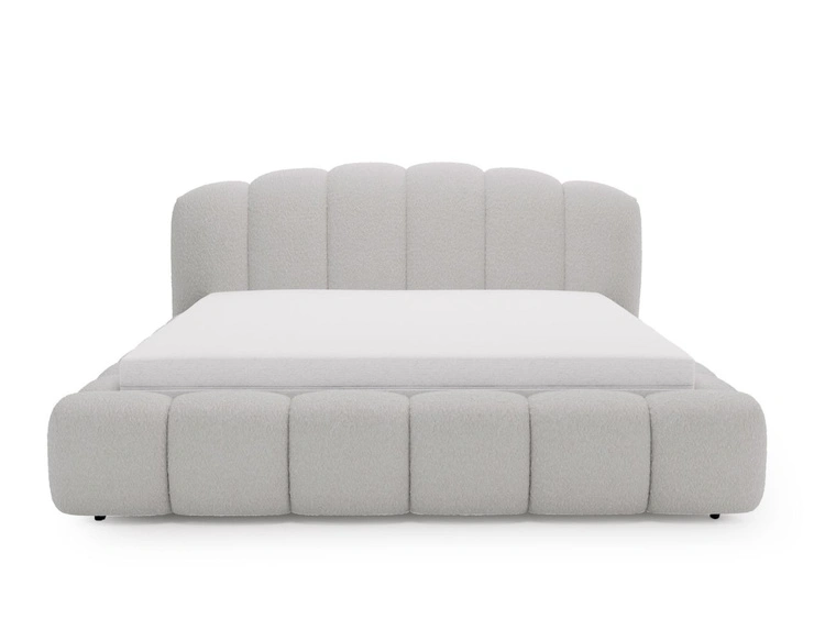 Polsterbett mit Stauraum und Lattenrost 200x200 Cloud Soft Grau