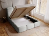 Polsterbett mit Bettkasten und Lattenrost 160x200 Bubble Hellgrau