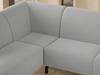 Ecksofa L-Form Links Regento Bouclé-Stoff Grau