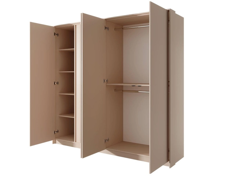 Kleiderschrank mit Spiegel Dego Beige