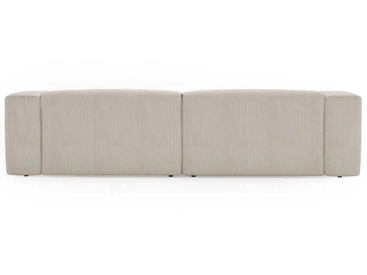 Ecksofa L-Form Rechts Moderne Cord Ecksofa Landi Beige