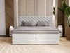Boxspringbett mit Bettkasten 200x200 Bergamo Hellgrau
