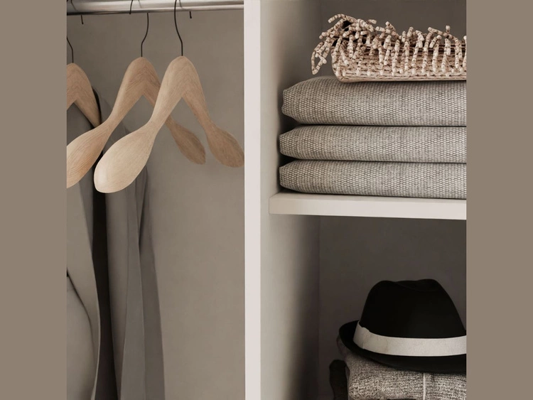 Schwebetürenschrank Zweitüriger 244 cm Nuveo Weiß Hochglanz