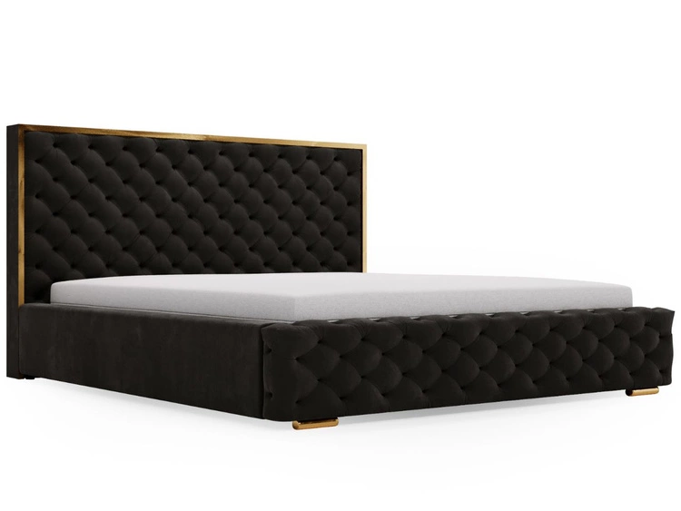 Polsterbett mit Bettkasten und Lattenrost 120x200 Wave Schwarz