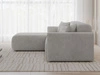 Ecksofa L-Form Links Nork Grau