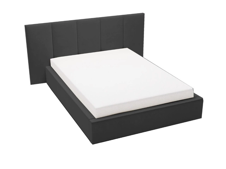 Polsterbett mit Bettkasten und Lattenrost 180x200 Lizbona Schwarz