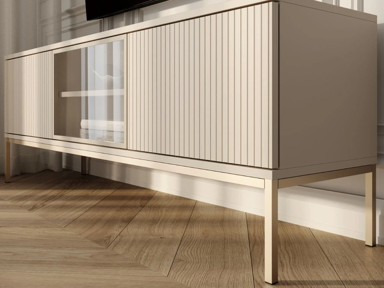 TV-Lowboard mit Türen und Led Deo Kaschmir