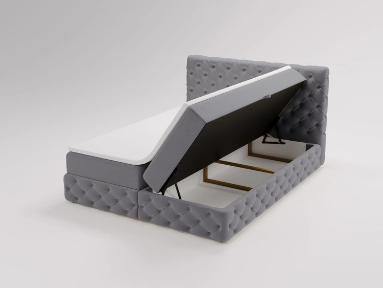 Boxspringbett mit Bettkasten 160x200 Canolo Grau