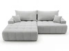 Ecksofa L-Form mit Schlaffunktion und Bettkasten Tulio Links Grau