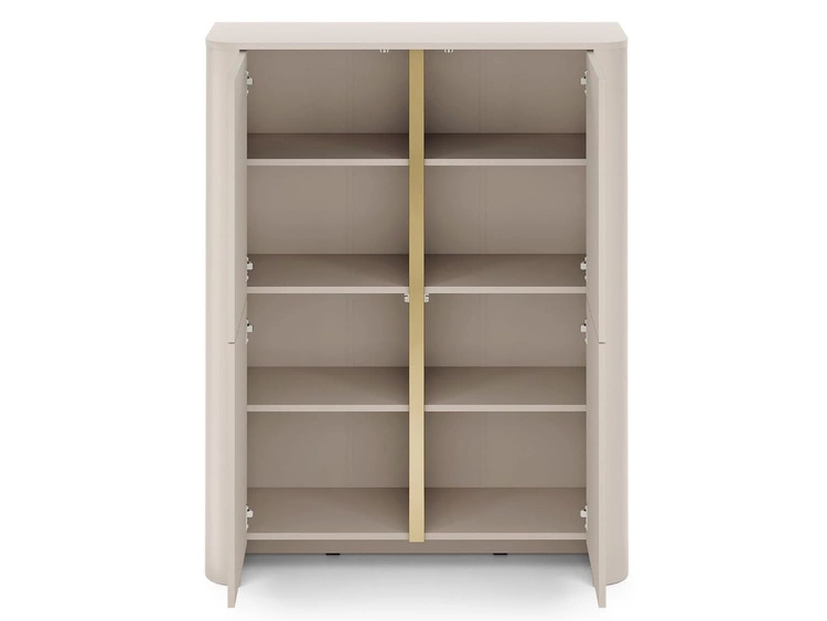 Vier-Tür-Kommode mit goldener Dekorleiste Brillo Kaschmir