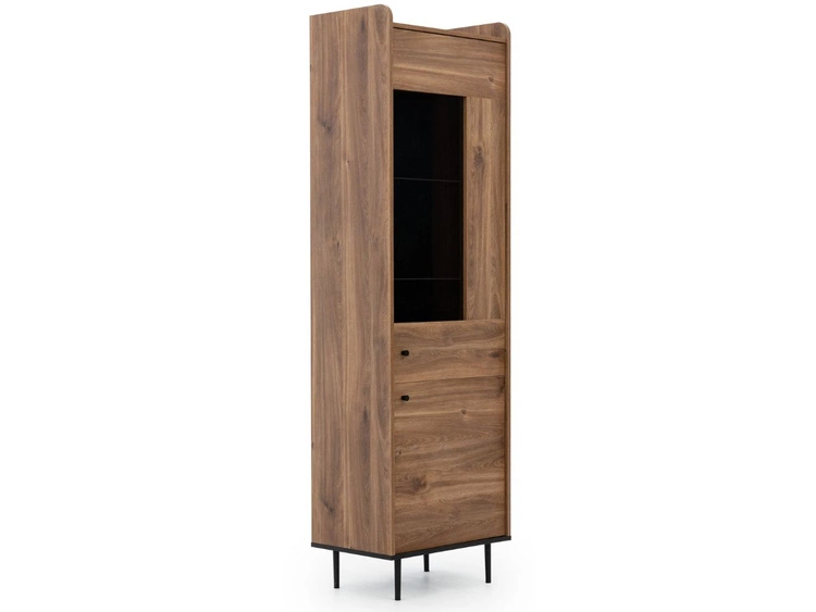 Vitrinenschrank 60 cm Vasa Braun