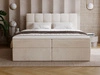 Boxspringbett mit Bettkasten 200x200 Maison Beige