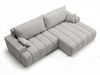 Ecksofa L-Form Rechts mit Schlaffunktion und Bettkasten Caleo Hellgrau