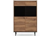 Vitrinenschrank 90 cm Vasa Braun