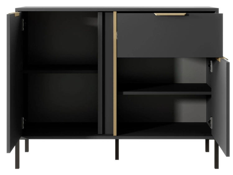 Kommode mit Türen und Schublade Drino Anthrazit