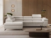 Ecksofa L-Form mit Schlaffunktion und Bettkasten Argon Links Hellbeige