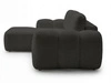 Ecksofa L-Form mit Schlaffunktion und Bettkasten Avelin Links Schwarz