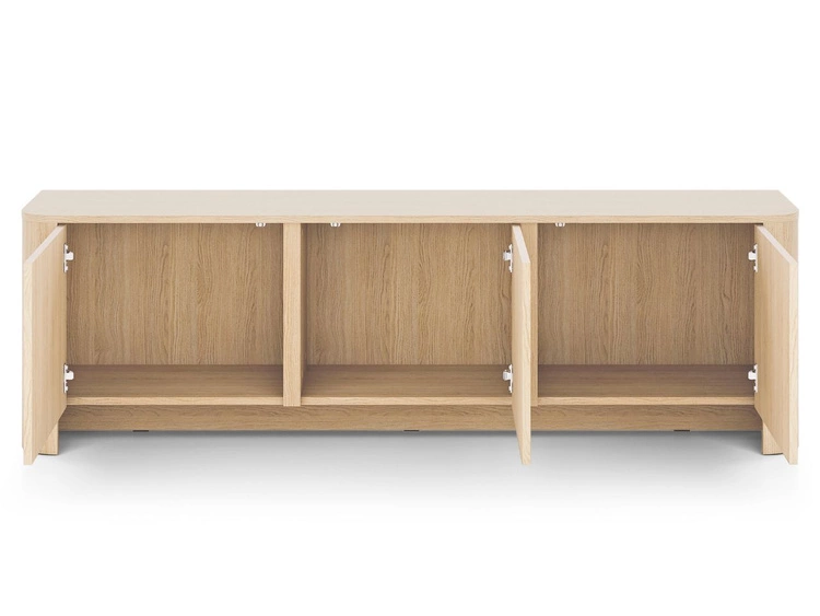 Fernsehschrank mit goldener Zierleiste für das Wohnzimmer Brillo Vicenza-Eiche