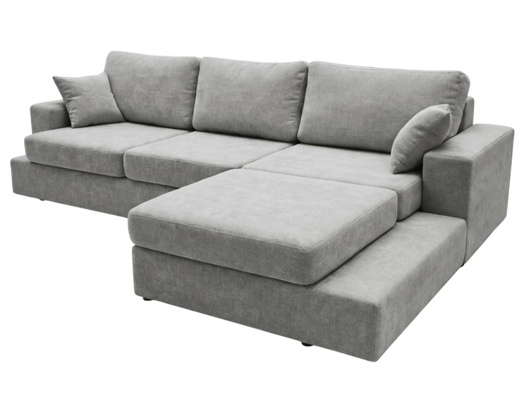 Ecksofa L-Form fürs Wohnzimmer Nesto Rechts Grau