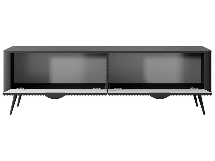 TV-Lowboard mit Türen 163 cm Latina Schwarz