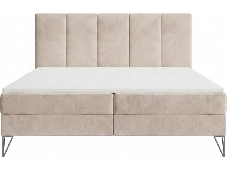 Boxspringbett mit Bettkasten 140x200 Vendi Beige