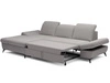 Ecksofa L-Form Links mit Schlaffunktion und Bettkasten Hannover Grau