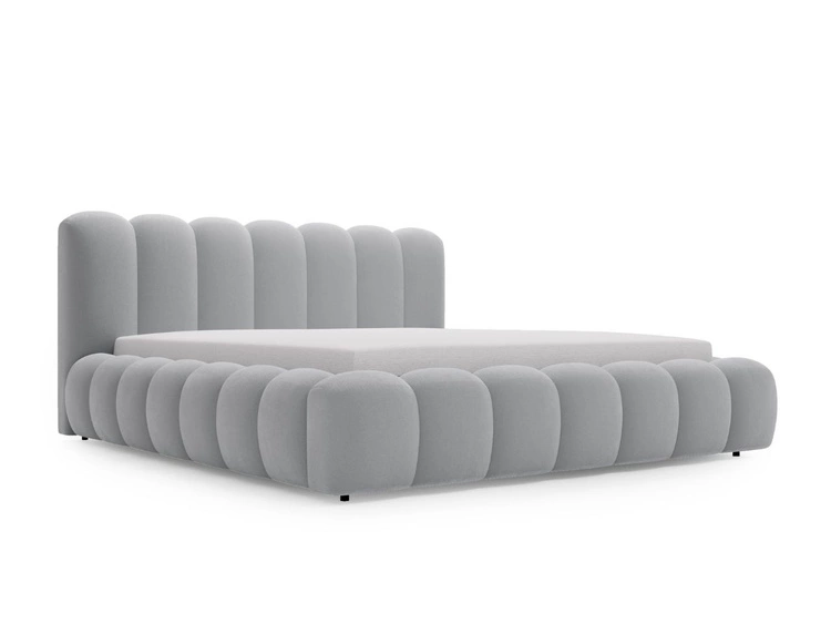 Polsterbett mit Bettkasten und Lattenrost 120x200 Averia Grau