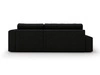 Ecksofa L-Form Rechts mit Schlaffunktion und Bettkasten Lana Schwarz