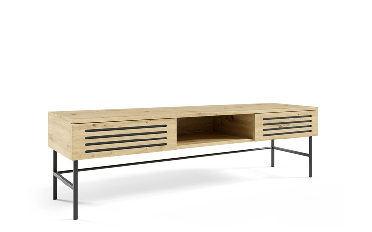 TV Holzschrank mit Regal 140 cm Samanta - Sonoma Eiche