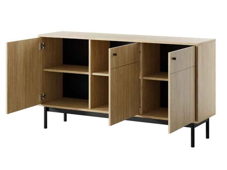 Dreitürige Kommode Julio Linea Eiche