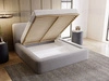 Polsterbett mit Bettkasten und Lattenrost 200x200 Amaro Grau