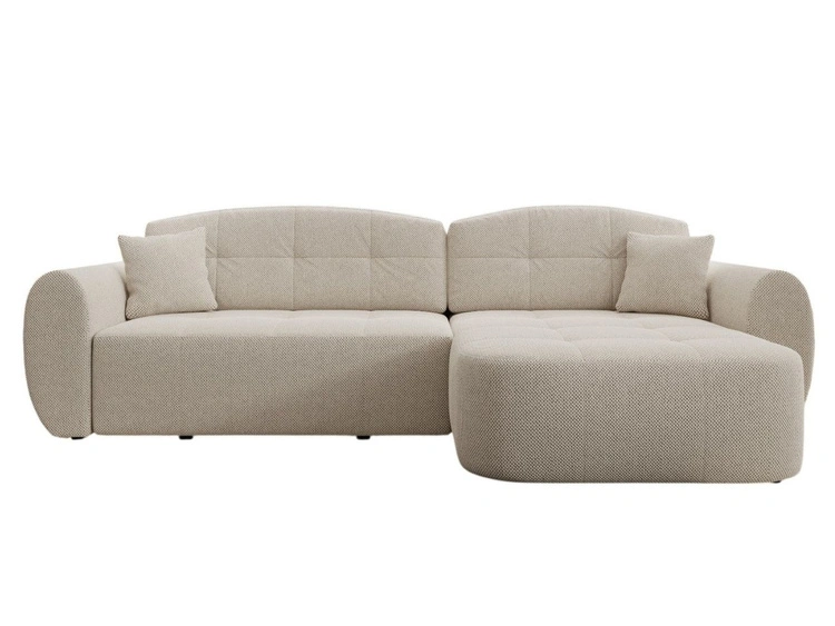 Ecksofa L-Form mit Schlaffunktion und Bettkasten Avessio Beige