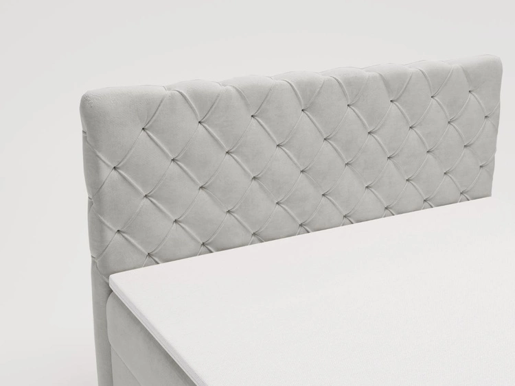 Boxspringbett mit Bettkasten 160x200 Lunaris Hellgrau