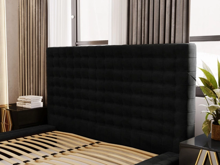 Polsterbett mit Bettkasten und Lattenrost 120x200 Barbados Schwarz