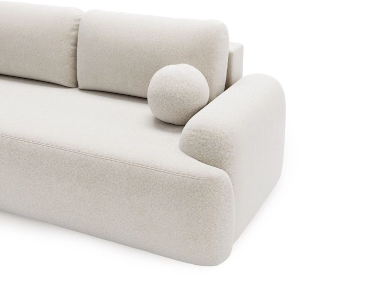 Sofa mit Schlaffunktion und Bettkasten Aurio Weiß