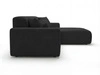 Ecksofa L-Form Rechts Nork Schwarz